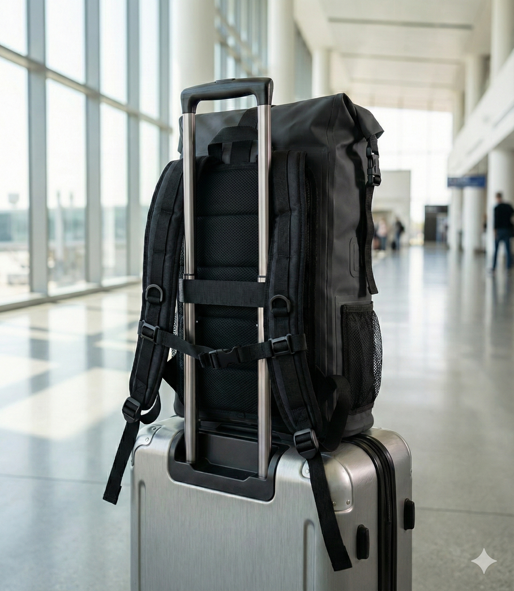 STOWE Waterproof Expandable Dry Travel Bag (Black)