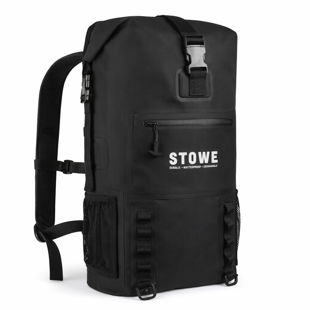 STOWE Waterproof Expandable Dry Travel Bag (Black)