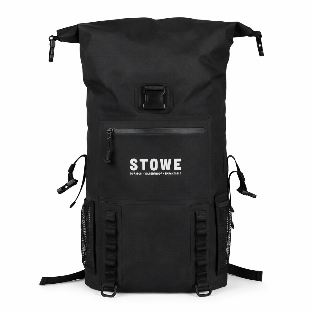 STOWE Waterproof Expandable Dry Travel Bag (Black)
