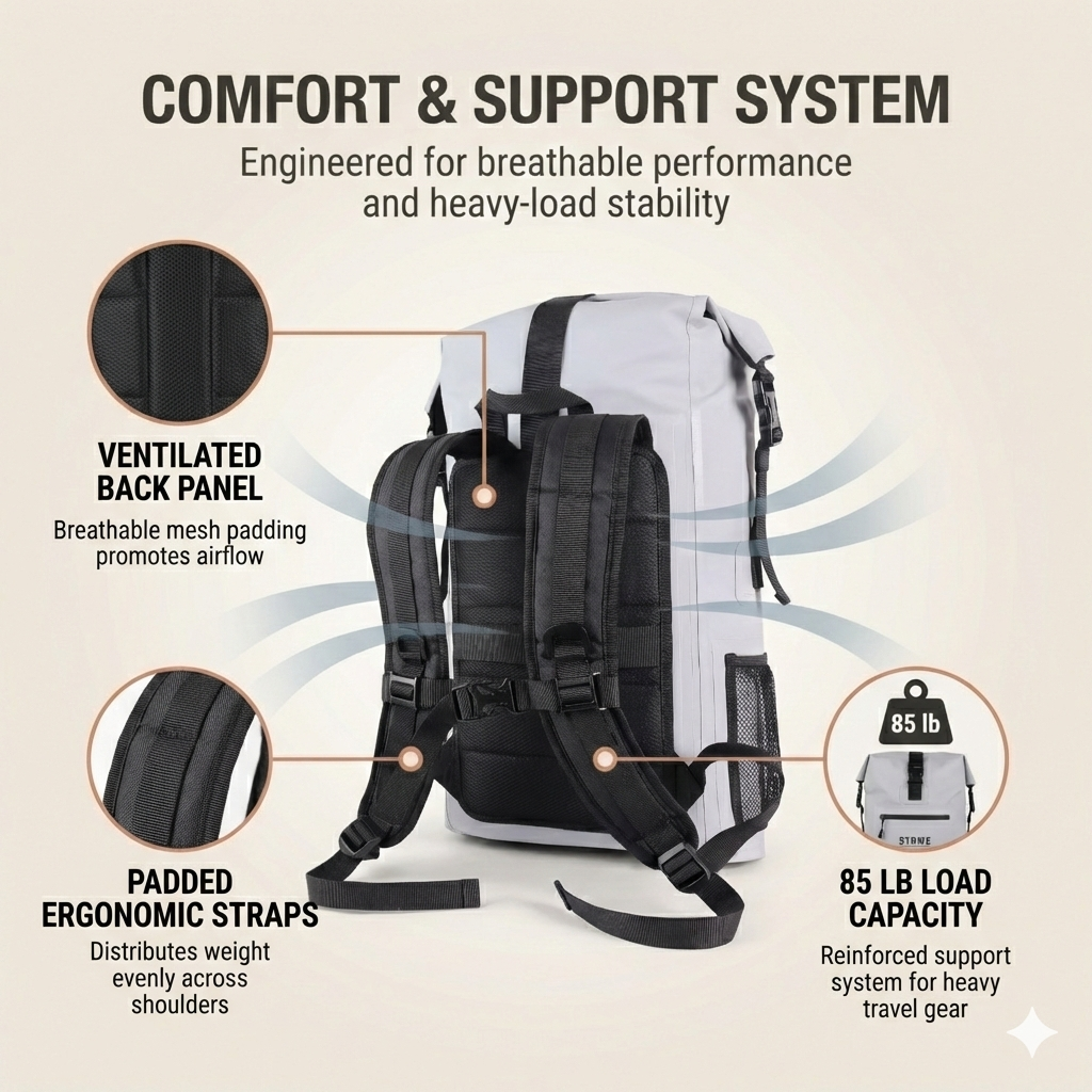 STOWE Waterproof Expandable Dry Travel Bag (Grey)