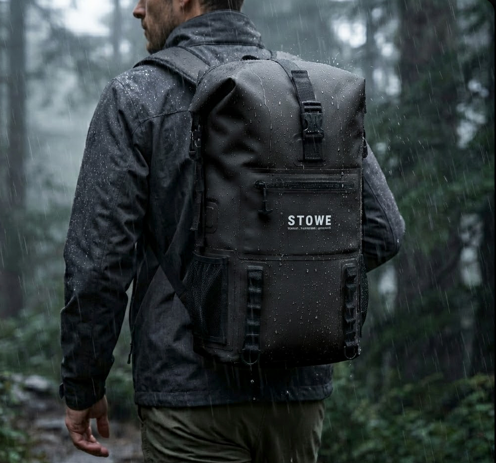 STOWE Waterproof Expandable Dry Travel Bag (Black)